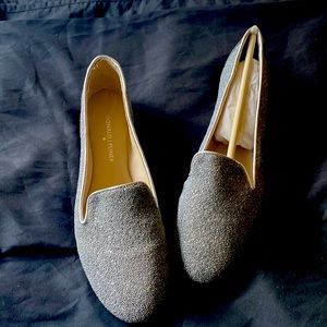 Donald Pliner NEW size 8 medium silver sparkly loafer